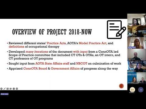 Reunião de Escopo de Prática da Terapia Ocupacional