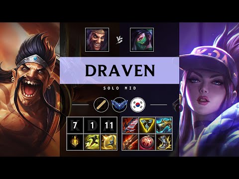 Draven Mid vs Akali - KR Diamond Patch 25.12