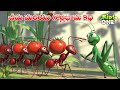 చీమ మరియు గొల్లభామ కథ Telugu Cartoon Stories The Ant And The Gra