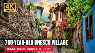 700-Year-Old Ottoman Village in Bursa Türkiye | UNESCO Cumalıkızık Walk 4k