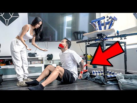 My Girlfriend Came Home to me TIED UP Prank!