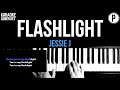Jessie J - Flashlight Karaoke LOWER KEY Slowed Acoustic Piano Instrumental Cover Lyrics