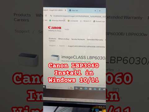 Canon LBP 3060 Printer Driver Download & Install in Windows 10/11 #canon #6030w #lbp6030w #printer