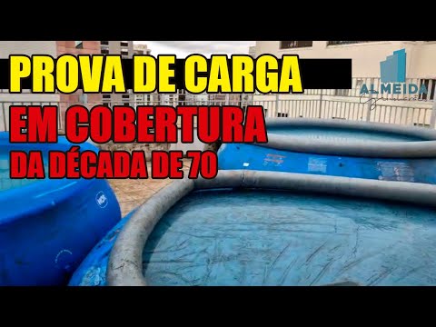 Prova de carga em cobertura de edifício antigo no centro de São Paulo
