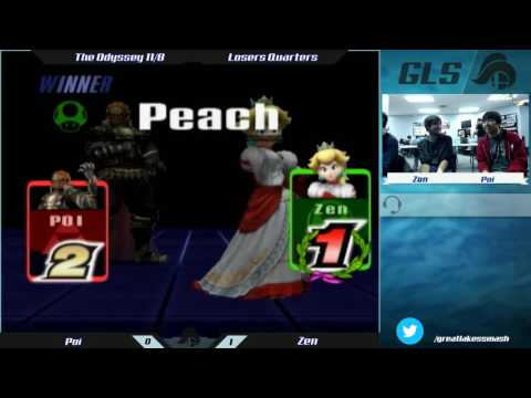 The Odyssey 11/8 - Poi (Ganondorf/Fox) vs. Zen (Peach/Sheik)