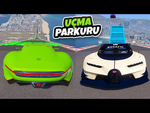 Hızlı Konsept Arabalar Hızlandırıcılı Uçma Parkurunda - GTA 5