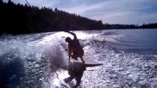 preview picture of video 'Gary Wake Surf Hayden Lake Idaho'