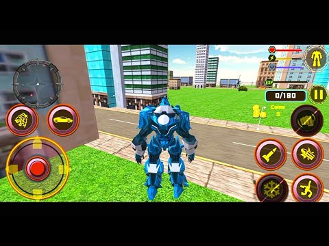 US Police Transform Robot Car - White Tiger Game - Android Gameplay