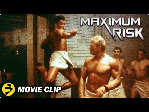 MAXIMUM RISK  | Jean-Claude Van Damme | Sauna Fight Scene