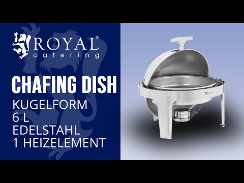 Video - Chafing Dish - Kugelform - 6 L - 1 Brennstoffbehälter