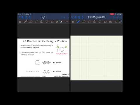 Organic 2 Ch 17 part 4: reactions at the benzylic position