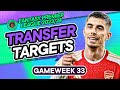 MY FPL GW33 TRANSFER TARGETS | Best Players for Double GW34? | Fantasy Premier League 2023/24