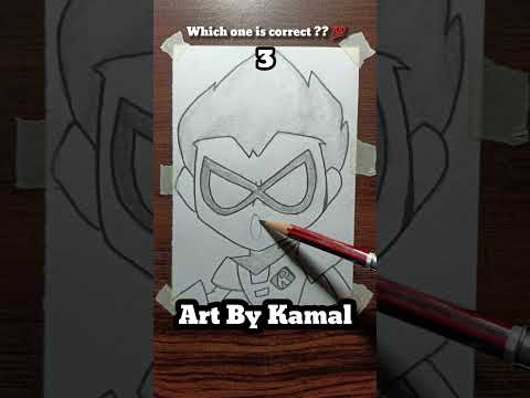 Teen Titans Go - Which one is correct for ROBIN 😎 #drawing #shorts #art #diy #teentitansgo #rosé