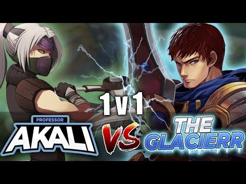 THEGLACIERR VS PROFESSOR AKALI 1V1! BEST GAREN VS BEST AKALI!