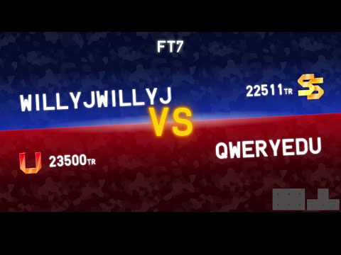 Tetrio Tetra League [U] QWERYEDU vs WILLYJWILLYJ [SS] FT7
