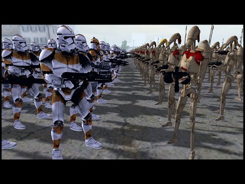 1,000 Clones vs 1,000 Battle Droids! - Men of War: Star Wars Mod Battle Simulator