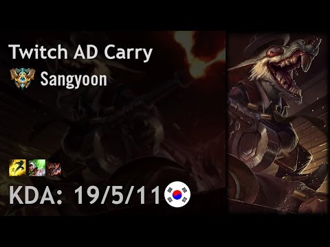 Twitch AD Carry vs Jhin - Sangyoon - KR Challenger Patch 6.24