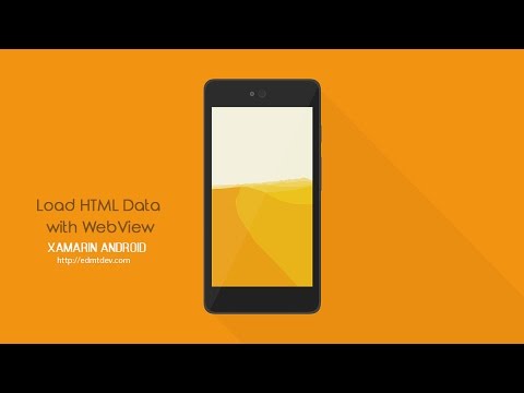 Xamarin Android Tutorial Load HTML Data with WebView