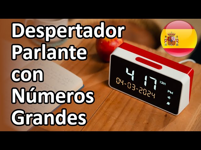 Vídeo relacionado con Top Life Reloj Despertador Parlante - Volumen Alto - para Personas Mayores, con Discapacidad Visual, Invidentes, con Demencia - Reloj de 12 ó 24 Horas con Números Grandes, Voz en Español