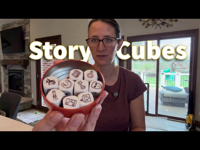 Vídeo relacionado con Story Time Dice, 9X Storytelling Cubes, 4,33 x 3,94 x 0,98 Pulgadas Endless Creative Narrative, 54 Iconic Image Dice, Imaginative Play, Fun Family Game for Kids and Adults