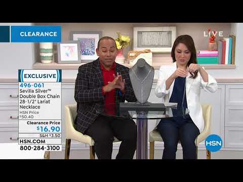 Sevilla Silver Double Box Chain 281/2" Lariat Necklace