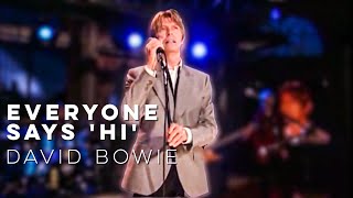 David Bowie - Everyone Says Hi | Harald Schmidt 2002