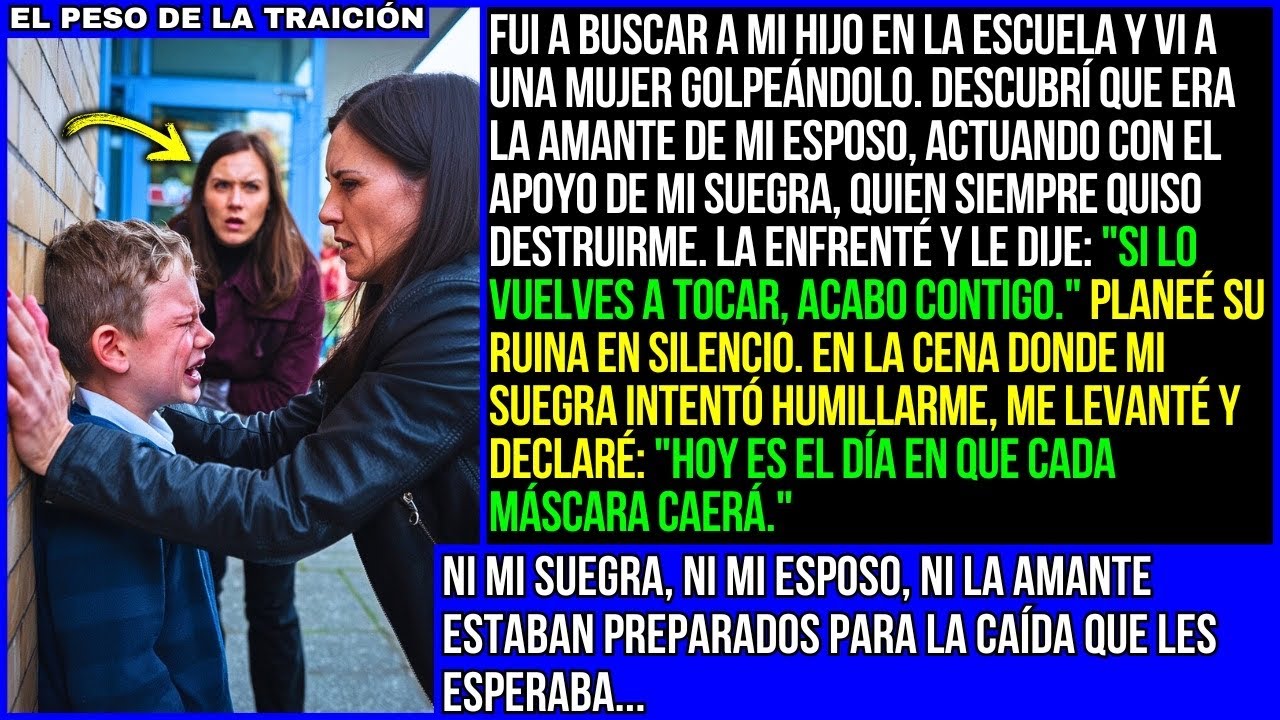 Vi a una mujer golpeando a mi hijo y descubrí que era la amante de mi esposo…