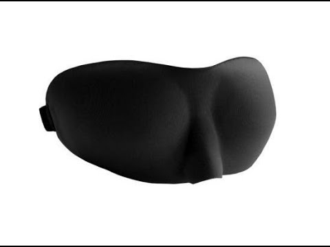 3D Eye Mask For Travelling With Stretchable Velcro Elastic (Free Size, Black)