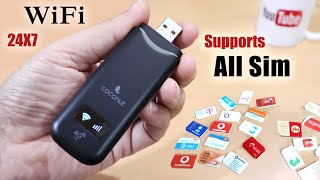 Coconut Wifi 4G Dongle with All sim Support Review | Best 4g wifi dongle for all sim In India