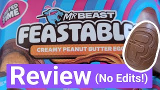 Mr Beast Feastables Creamy Peanut Butter Egg Review – NO EDITS!