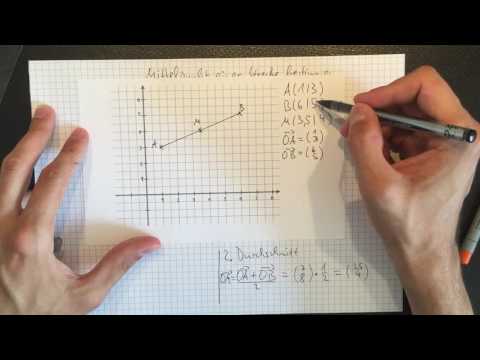 Mittelpunkt einer Strecke bestimmen (Vektoren)