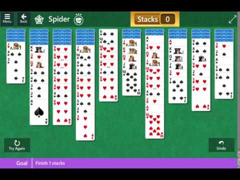 Classic\Spider: Hard - Finish 1 deck - YouTube