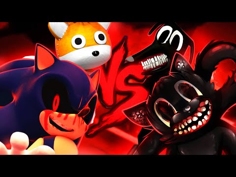 Sonic.EXE e Tails Doll VS. Cartoon Cat e Cartoon Dog | Batalha de Mestres (Prod. Hollywood Legend)