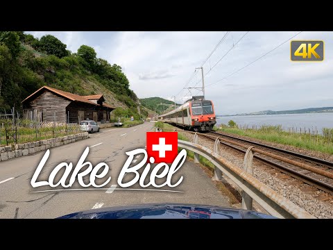 Switzerland 🇨🇭Driving around the Bielersee in the Jura region of Switzerland