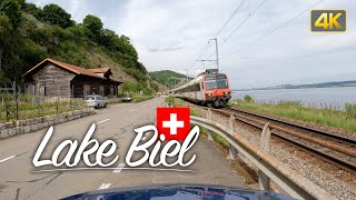 Switzerland 🇨🇭Driving around the Bielersee in the Jura region of Switzerland