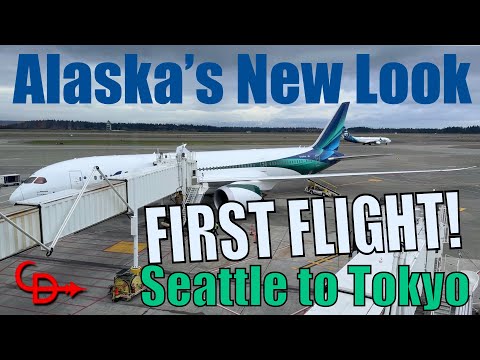 We fly the Alaska Airlines new 787 Global Livery to Narita