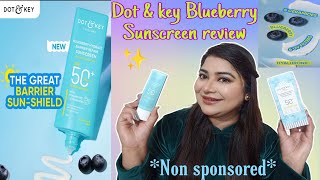 Dot & Key Blueberry Hydrate Barrier Repair Sunscreen | Dot and key Barrier Repair Sunscreen review