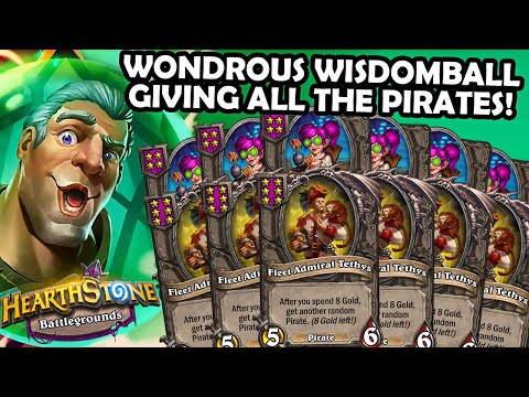 WISDOMBALL Giving TOO MANY ADMIRAL TETHYS And UNDERHANDED DEALERS! | Hearthstone Battlegrounds