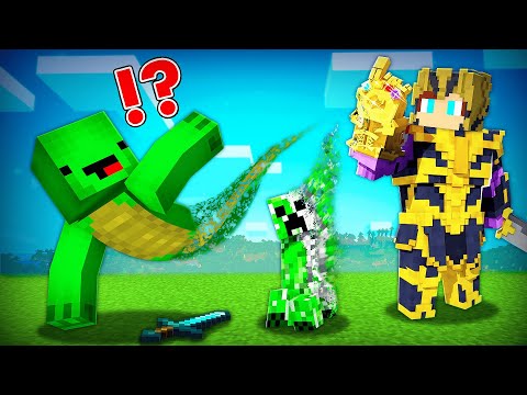 THANOS Speedrunner vs Hunter in Minecraft - Maizen JJ and Mikey