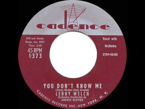 1960 HITS ARCHIVE: You Don’t Know Me - Lenny Welch