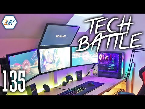 Tech Battle Episode 135 - Triple + Quad Monitor Setup! [2019]