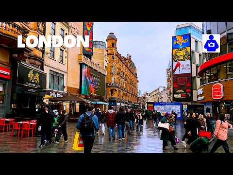 London Winter Walk After Rain | Soho, Mayfair, Piccadilly Circus & Oxford Street [4K HDR]