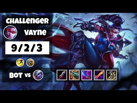 Vayne Bot Lane 11.6 Challenger Gameplay Replay S11 (9/2/3) - BR