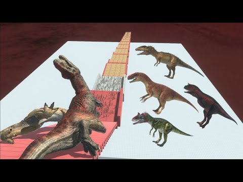DINOSAURS TOURNAMENT SLIDE AND LADDER - Animal Revolt Battle Simulator