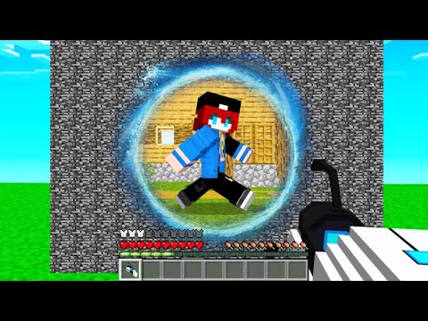 I TROLLED HASANI WITH A PORTAL GUN IN A BUILDING FIGHT!! - Minecraft