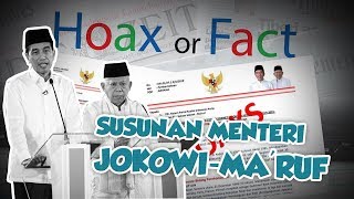 Hoax or Fact: Beredar Surat Susunan Menteri Kabinet Jokowi-Ma'ruf di WhatsApp