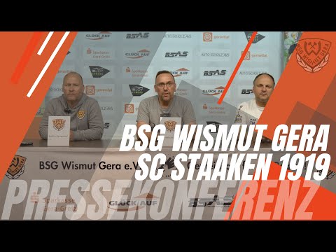 🎙 Pressekonferenz nach BSG Wismut Gera – SC Staaken 1919 (1:2) | Relegationshinspiel