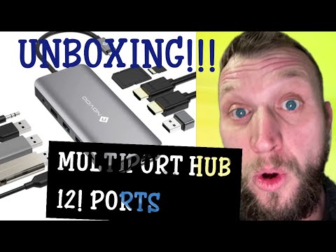 Multiport 12 port hub REVIEW and UNBOXING!