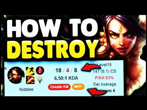 IF YOU ARE HARDSTUCK, WATCH THIS - HOW TO 1v9 STOMP WITH NIDALEE EVERY GAME - League of Legends