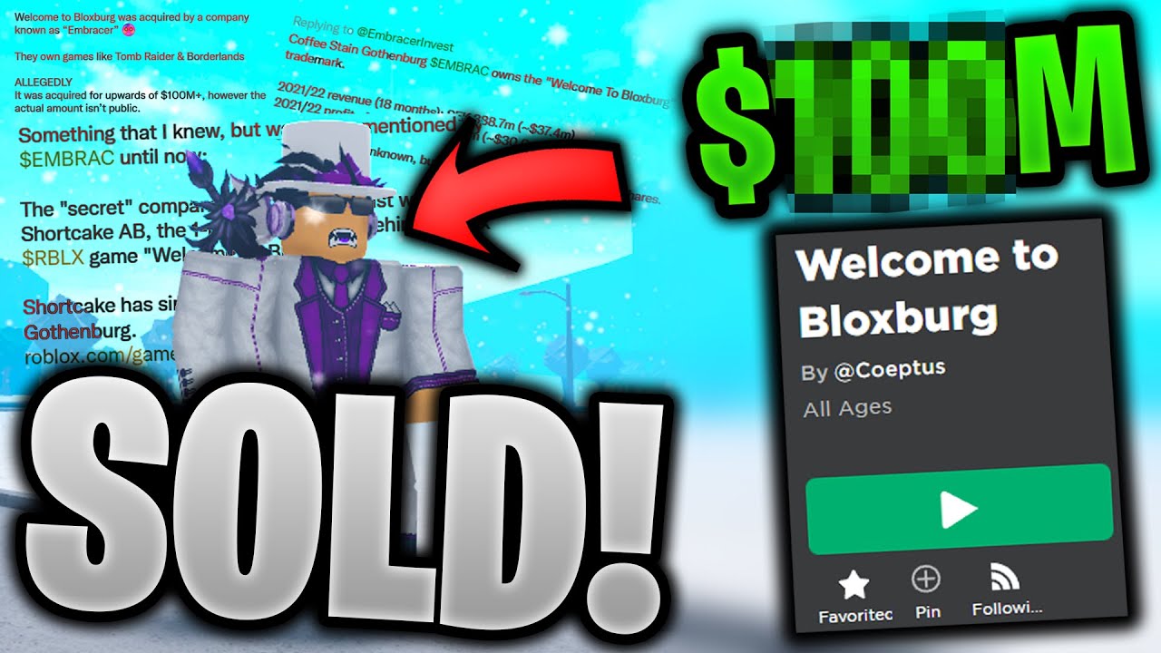 Welcome To Bloxburg Got SOLD...